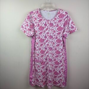 Cabana Life short sleeve floral knit Dress uv protection size large beach